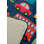 Tapis rectangulaire en velours tissé à la machine bleu / rouge / vert Krini-74085592
