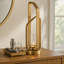 Porte-bougie décoratif décoratif en métal sculpté pour table - Porte-bougie moderne pour entrée ou console-1358182991-1358182985