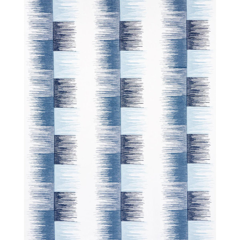 Tissu brodé Sunburst, Bleu