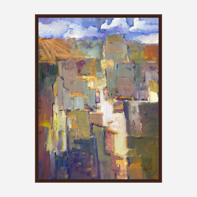 John Beard CollectionS Marrakesh II On Giclee Canvas Hand Embellished Art, 40" H x 30" W x 1.75" D, Brown Framed Canvas