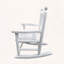 Chaise berçante en bois massif massif-843453806