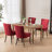 Eller Thickened Fabric Chairs With Neutrally Toned Solid Wood Legs-808185988