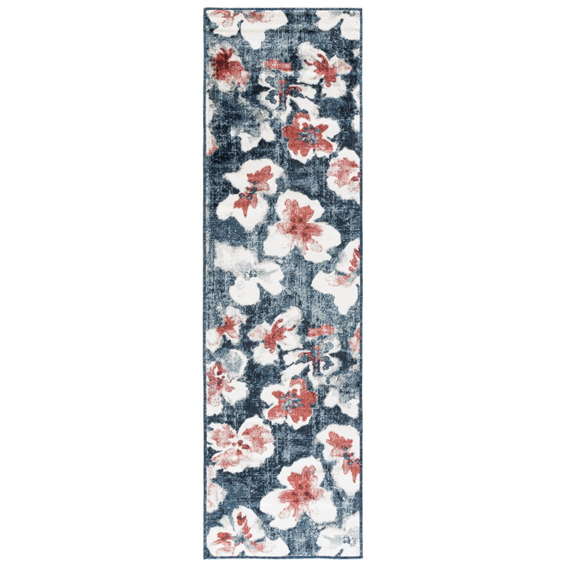 Tapis intérieur/extérieur Utopia 803 à motif floral, Runner 2'-2 x 8'