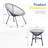 3-Piece Acapulco Wicker Patio Bistro Set With 2 Gray Chairs & Glass Table-188661962