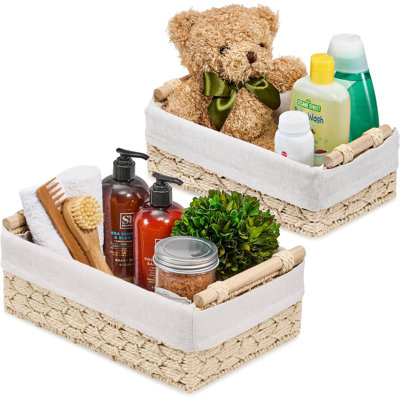 Handmade Storage Paper Rope Baskets 2 Pack