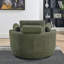 Fauteuil demi-tonneau pivotant avec repose-pieds de rangement-799362184