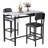 Riebling Kitchen Table Set, Dining Table and Chairs for 2, 3 Piece Dining Room Table Set with 2 Upholstered Chairs, Bar Dining Table Set for Small Spaces, Apartment, Breakfast, Pub-1992346834