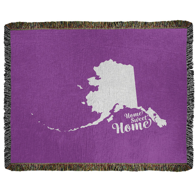 Jeté en coton tissé juneau doux, l 37 po x L 52 po, Violet