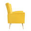 Fauteuil d'appoint moderne en velours, fauteuil à oreilles avec pieds et canapé simple rembourré-1398425581