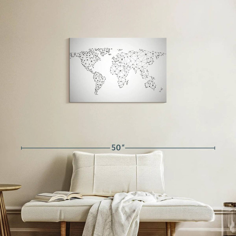 Carte du monde du réseau Aliaz, H 20 po x l 30 po