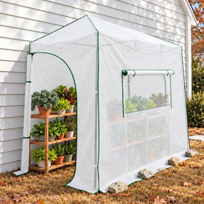 Pop Up Greenhouses 10 Ft. W x 5 Ft. D Lean-To Greenhouse