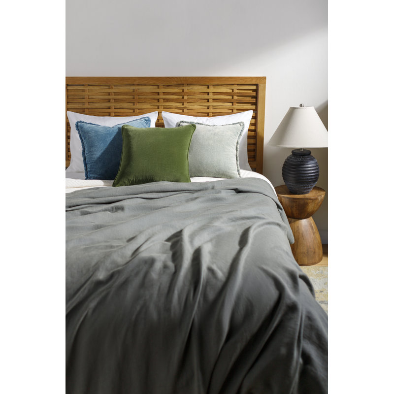 Oreiller Steph, 20 po x 20 po, Sauge, Duvet