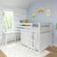 Dylanne Kids Twin Low Loft Bed with Desk and Dressers-670678578