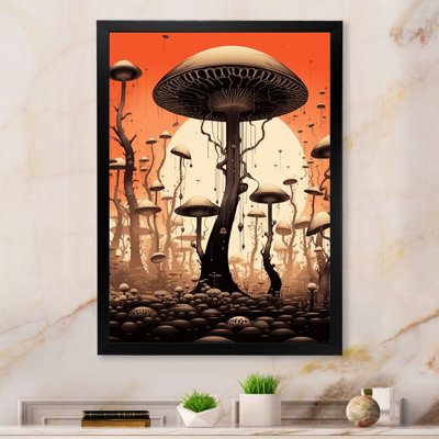 " Magical Mushroom Vintage Landscape "