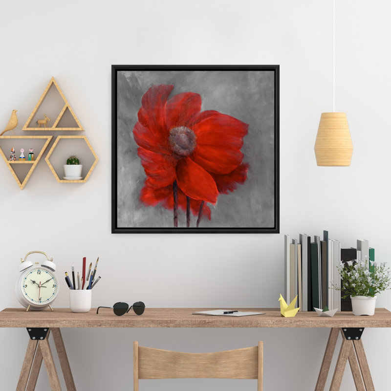 "Fleur rouge dans le vent"