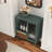 31.5" W Modern Bar Cabinet with Wine Glass Rack and Storage Drawer, Green-1137839381