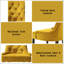 Chaise d'appoint en velours jaune et finition espresso