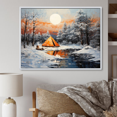 Winters Camping Glow III, reproduction d'art sur toile