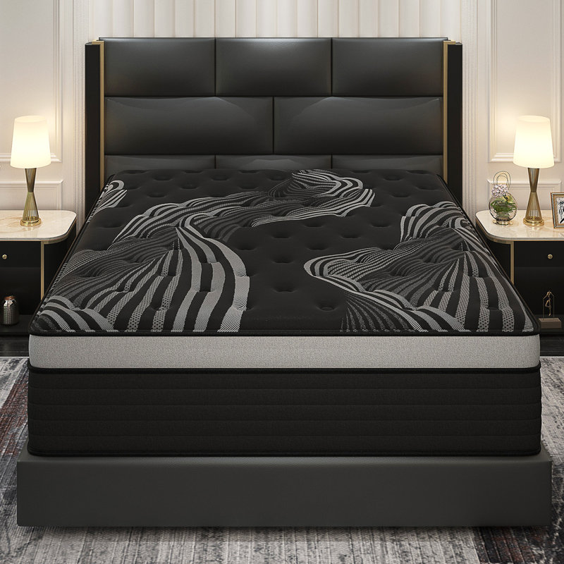 12'' Medium-Frim Hybrid Mattress With Cooling Gel Memory Foam Bed-In-A-Box, 12", Queen