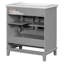 Ensemble de meuble-lavabo 30 po avec lavabo, armoire de salle de bain multifonctionnelle avec portes et tiroir, structure solide et panneau de fibres à densité moyenne-1428467024