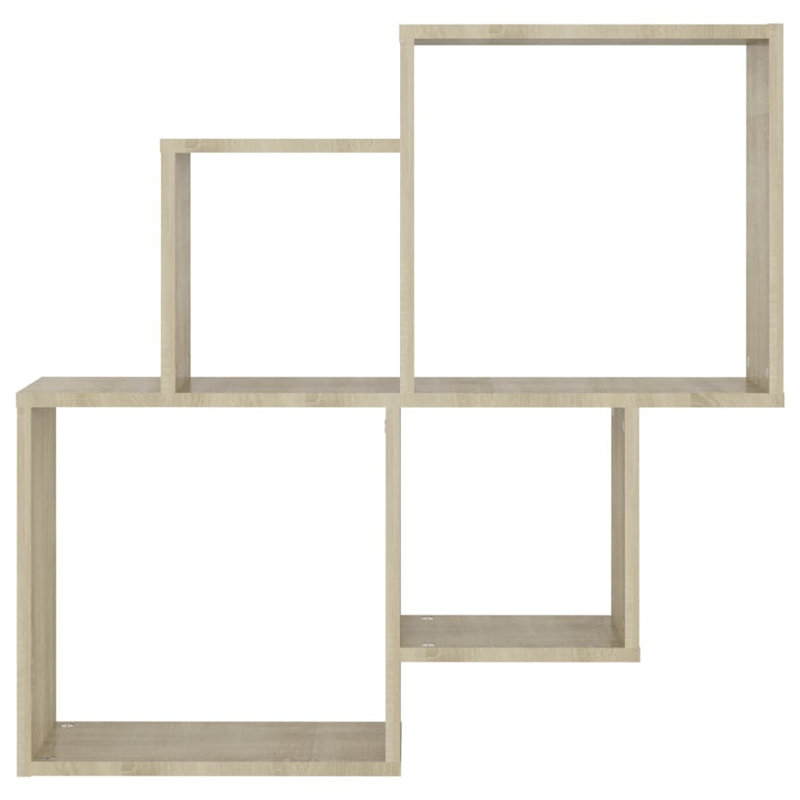 Gleora 4 Piece Square Cube Shelf, Oak