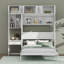 Lit escamotable avec garde-robe et armoire supérieure, lit escamotable en bois avec tablettes-1940199239-1940199236