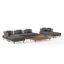 Ensemble de canapé modulaire en teck et aluminium 8 pièces avec table basse-1308943565