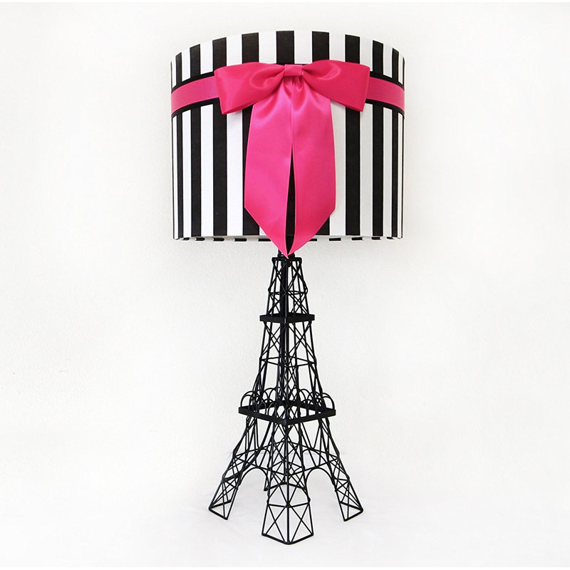 Hinsdale Metal Table Lamp, Deep Pink
