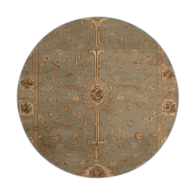 Tapis beige français d'intérieur et d'extérieur, Rectangle 9 pi x 12 pi