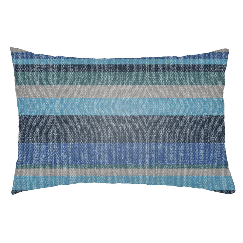 Lolita Lilac Indoor/Outdoor Lumbar Pillow, Navy Blue/Royal Blue
