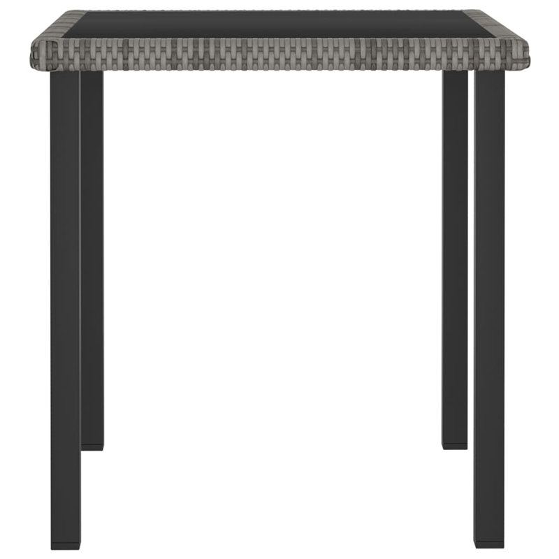 Adhithi Rectangular Metal Outdoor Dining Table , 70cm cm W 70cm cm D, Grey