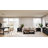 71"W Rectangular Dining Table for 6 with Curved Trestle Supports, Modern Kitchen Table