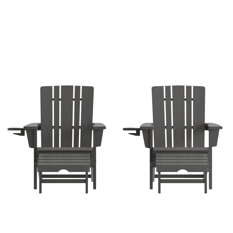 Chaise Adirondack en plastique, gris