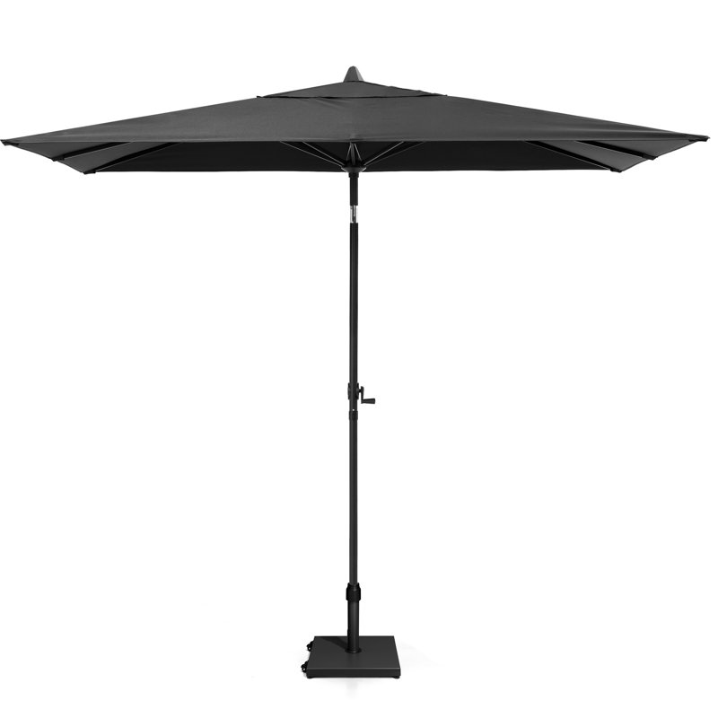 Parasol de marché rectangulaire 60 po x 106 po avec base lestée, Noir