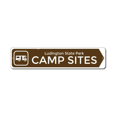 Enseigne de camping personnalisée en aluminium