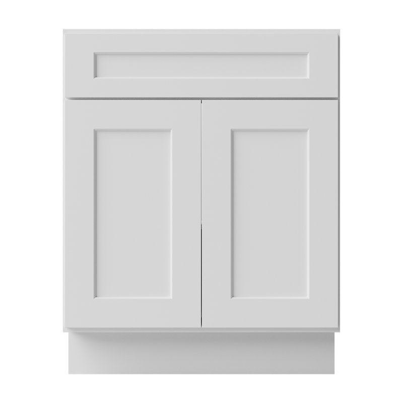 Armoire de cuisine en bois massif prêt à assembler Sinber, Blanc, 27"