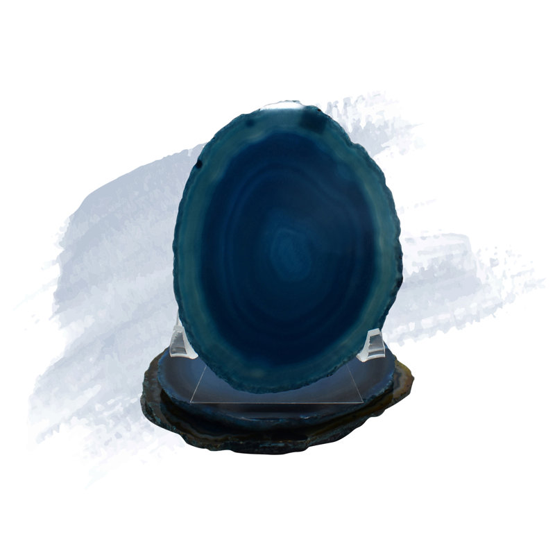 Agate 4 Piece Coaster Set, Blue
