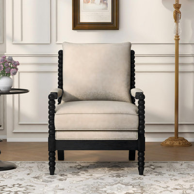 Fauteuil d'appoint en bois d'hévéa