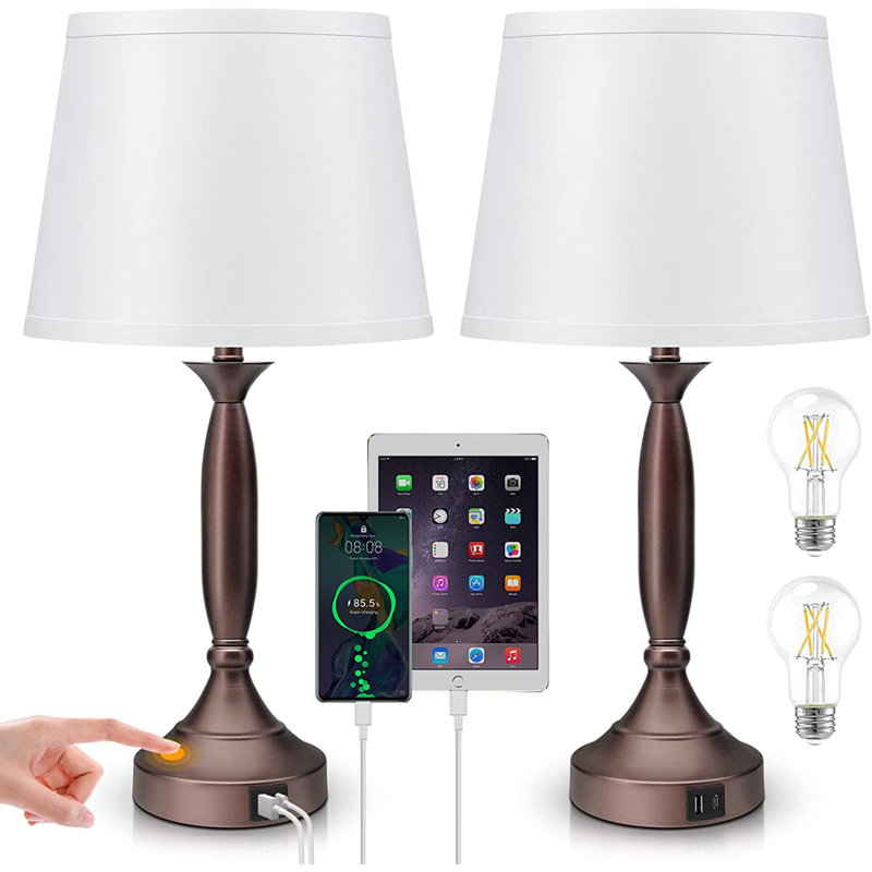 Rosamaria Glass USB Table Lamp
