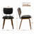 Modern Mid-century Dining Chair with Padded Seat Cushion & Curved Backrest, Upholstered Side Chair-168889501-168889489