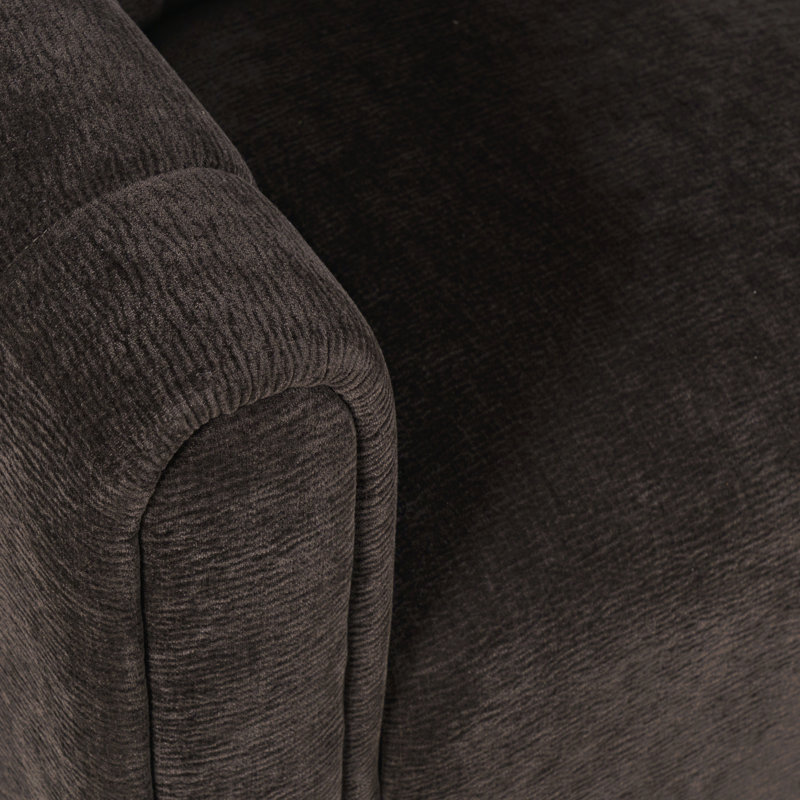 Fauteuil d'appoint rembourré Grande Modern, Brun