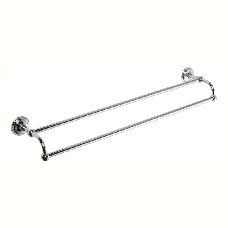 London Terrace 24" Double Towel Bar, Polished Chrome