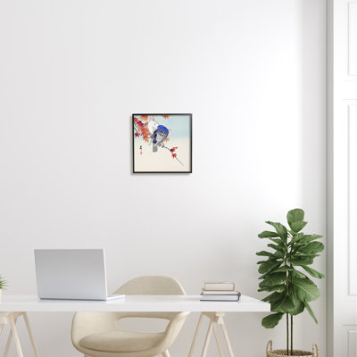 «Pigeons Ohara Koson Classical Bird Portrait» par One1000paintings - peinture à cadre flottant sur toile
