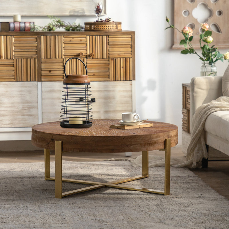 Table basse 31,29 ", Doré