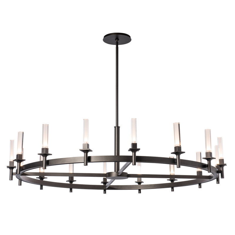 Windsor Chandelier, Oil Rubbed Bronze, 12, Plated Smoke Glass