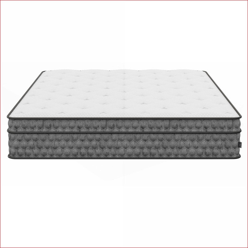 Mattresses Queen 11” Medium Gel Memory Foam Hybrid Euro-Top Mattress, Greenguard Gold, Made in USA | White | Foam+Spring