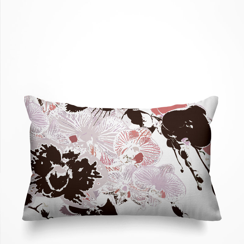 Housse et insert de coussin rectangulaire extérieur Audie, Blanc
