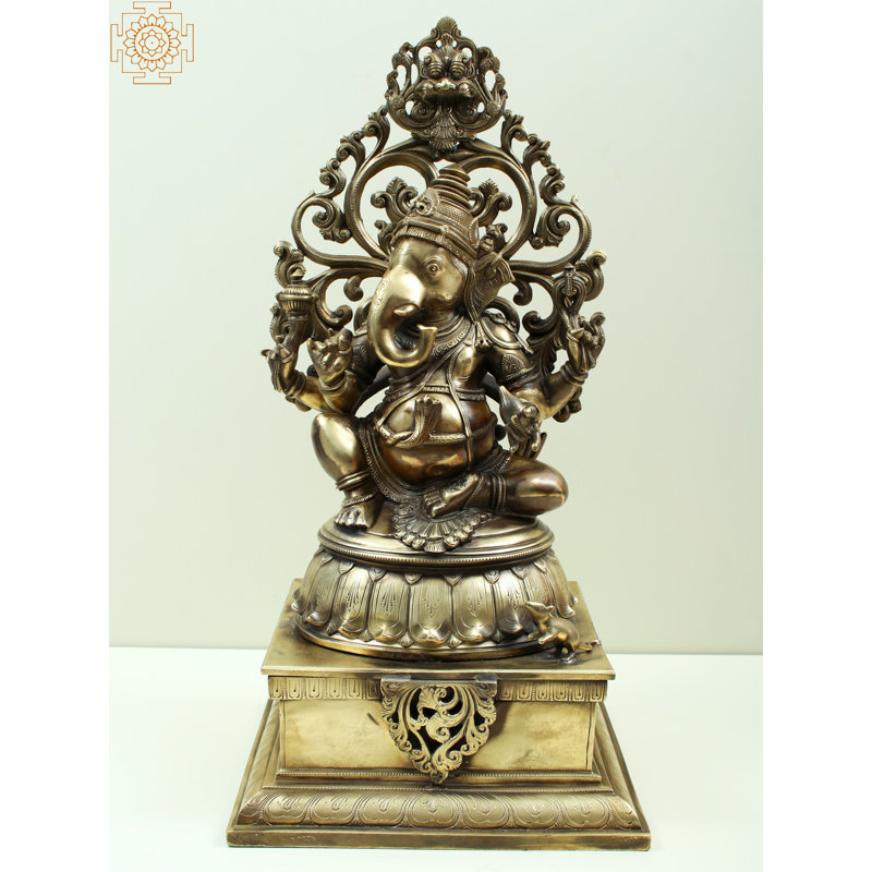 Superbe figurine bronze Ekdanta Ganesha