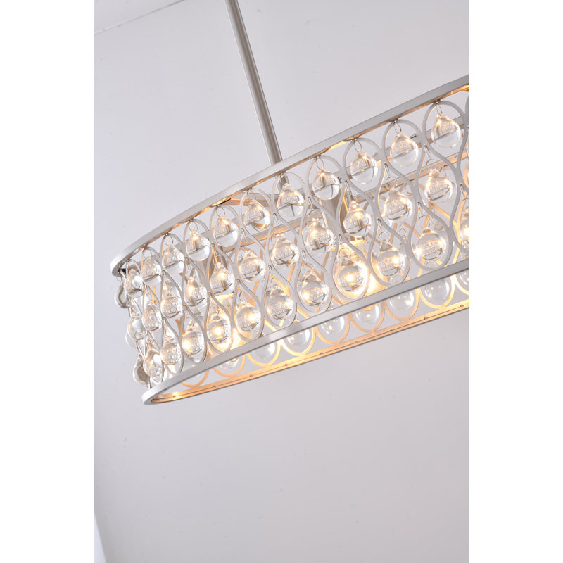 Lustre en cristal 4 lumières, Teinture nickel