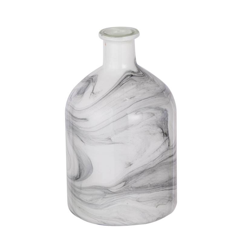 Handmade Glass Table Vase, 11.8" H x 6.9" W x 6.9" D